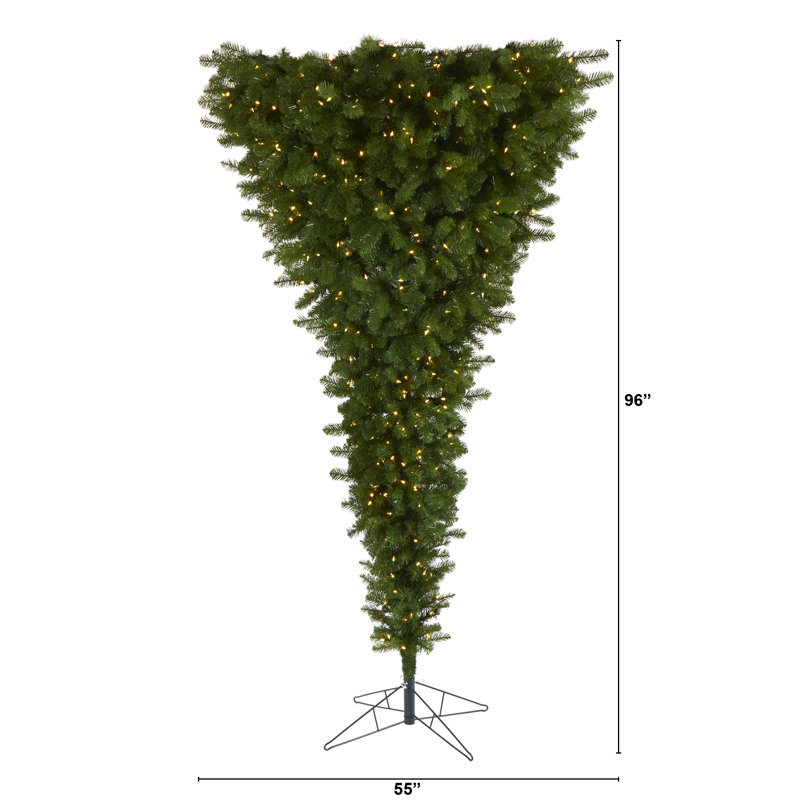Offutt 84'' Lighted Artificial Spruce Christmas Tree